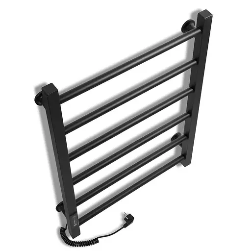 Електрична рушникосушарка Laris Зебра Альфа ЧФЧ6 400x600 Е ліва R3 73207626, Чорний матовий, Ліве, Електронний - фото 3