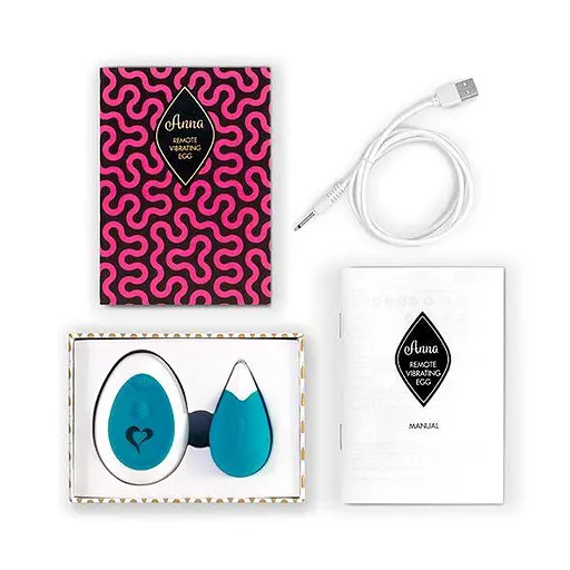 Віброяйце FeelzToys Anna 6,3 см (блакитний) - фото 7