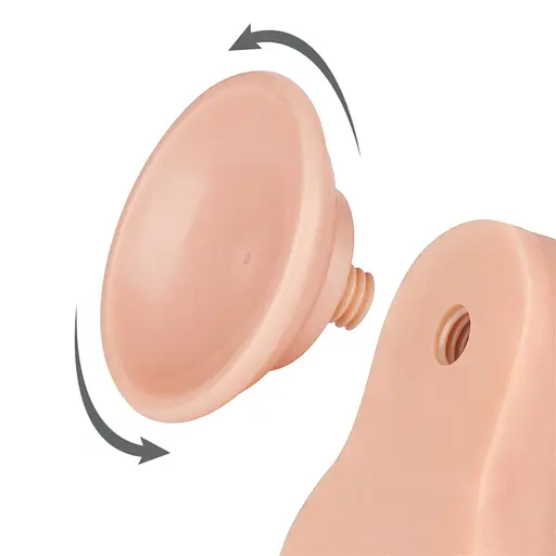 Фалоімітатор Sliding-Skin Dual Layer Dong 8.5'' 22 см тілесний - фото 5