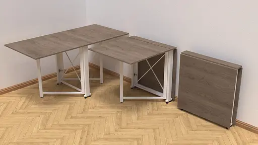 Стіл-книга трансформер Оріон 2 Ferrum-decor 750x1520x730 Білий метал ДСП Дуб Сонома Трюфель 16 мм (FRD-104594) - фото 7