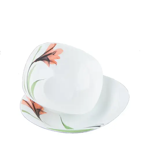 Тарілка супова Vittora Square Рожева лілія V-230Spl 23 см (110995) - фото 2