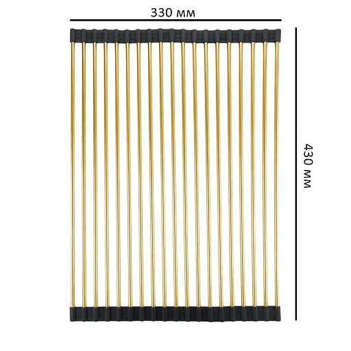 Золотий нержавіючий килимок для мийки Nett KG-19(43) - фото 5