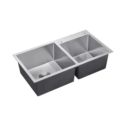 Кухонна мийка Kroner KRP Gebürstet - 7843ZHM (3,0/1,0 мм) CV022805, Нержавіюча сталь - фото 3