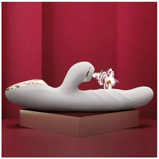 Вибратор-кролик KisToy A-King Max White - фото 5