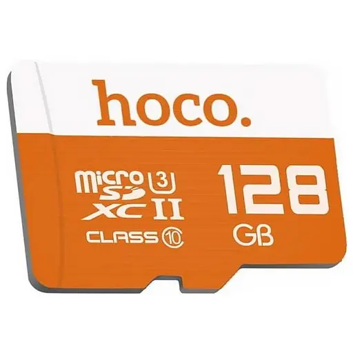 Карта памяти Hoco microSDXC Class 10 – 128GB без адаптера Orange