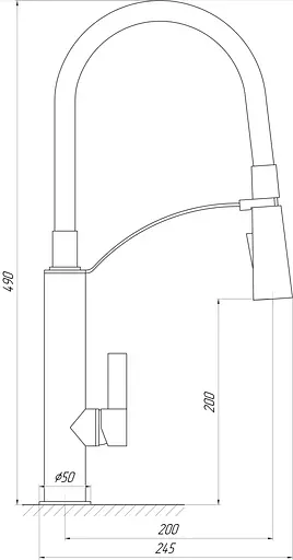 Смеситель для кухни Topaz Sardinia TS 8817-H23-B-S Синий - фото 5