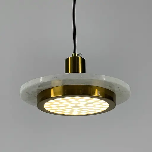 Підвіс Lumina із білим мармуровим плафоном LED в стилі Ар-деко Line.F SC 2/1 WH - фото 8