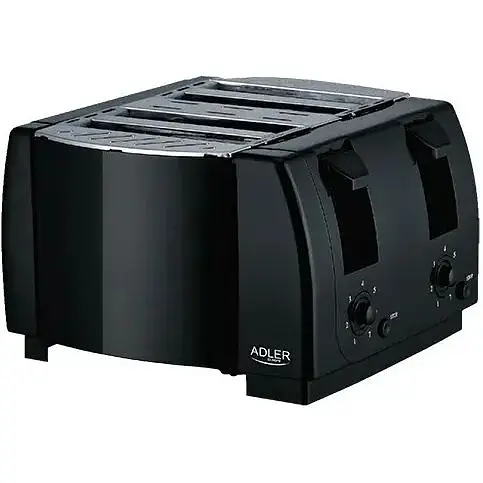 Тостер Adler AD 3211 на 4 скибочки, потужність 1300Вт - фото 1