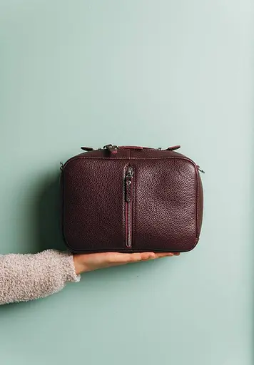 Жіноча шкіряна сумка Avenue бордова флотар - фото 3