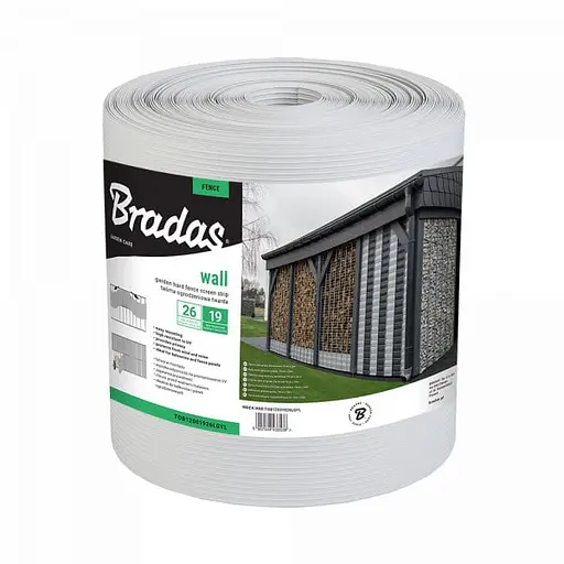 Лента ограждающая Bradas SOLID 19 см х 26 м 1200 г/м2 светло-серый TOB12001926LGYL  - фото 1