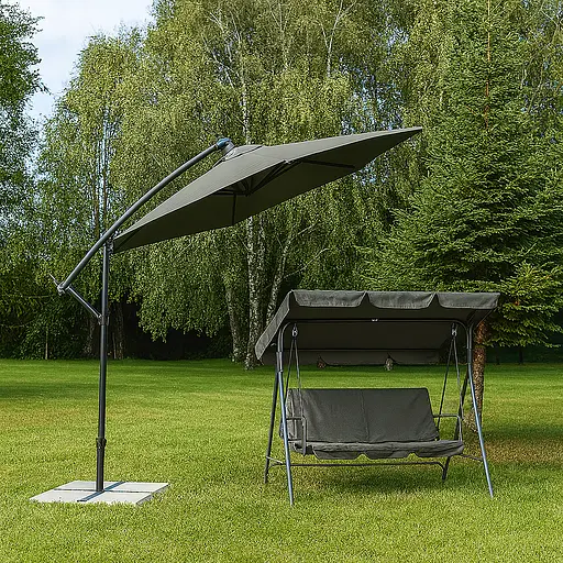 Гойдалка Leobro з подушками на 3 особи Grey - фото 2