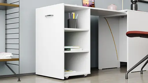 Стіл-тумба трансформер Смарт 1/2 Ferrum-decor 750x1450x600 ДСП Біле 16 мм (FRD-105074) - фото 8