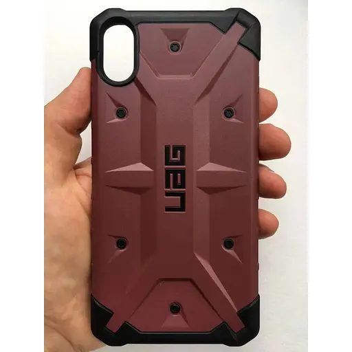 Оригинальный противоударный чехол UAG Pathfinder для iPhone XS Max (6.5") Carmine Red (111107119696) - фото 4