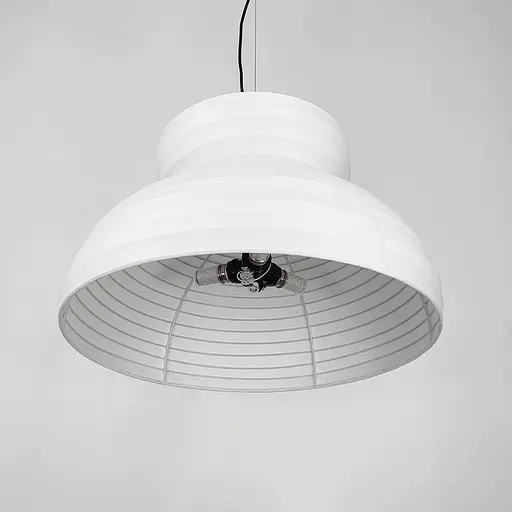 Люстра у чорному корпусі з білим абажуром Ø 50 см | Арт. PL 053-500 | Line F - фото 4