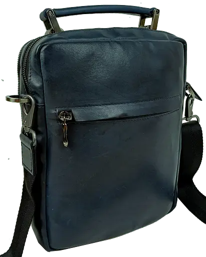 Мужская кожаная сумка Mykhail Ikhtyar синяя sum0028771 - фото 5