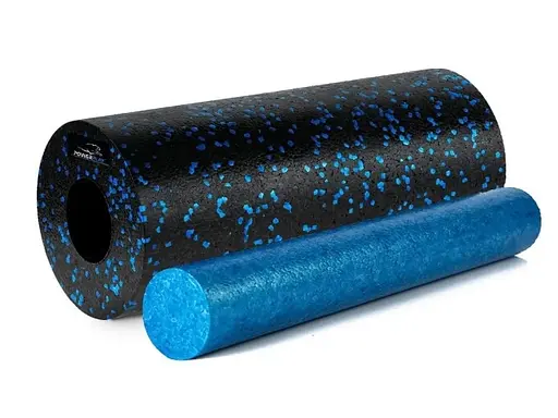 Масажний набір PowerPlay PP_4015 EPP Foam Roller Set 4in1 (2-ва роли + 2-ва м'ячі) Чорно-синій (PP_4015_Blue) - фото 2