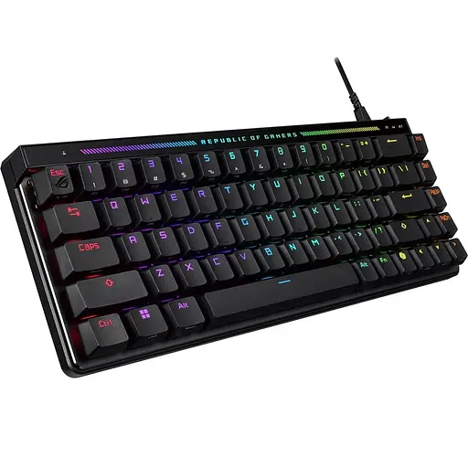 Клавіатура ASUS ROG Falchion Ace HFX 68key Magnetic Switches USB-A EN/UK RGB Black (90MP03VE-BKMA00) - фото 5