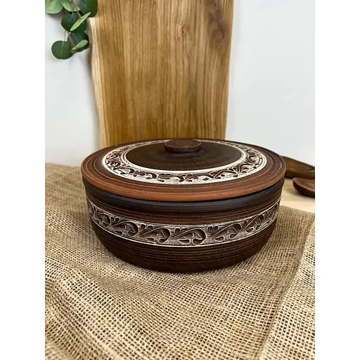 Супник 2.5 літра керамічний (глиняний) різьблений  - фото 3