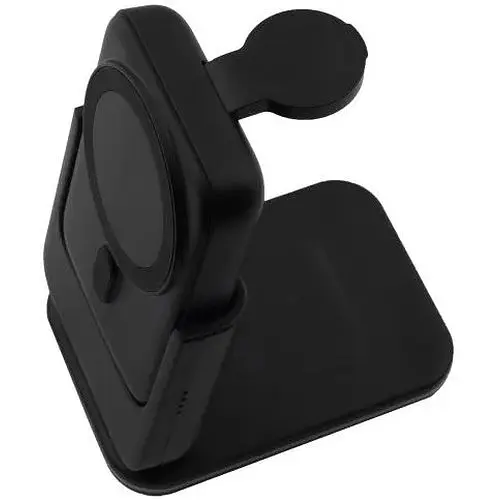 Зарядна станція 3IN1 + Power Bank MagSafe 5000mAh C151 (iPhone, iWatch, AirPods) Original чорний - фото 1