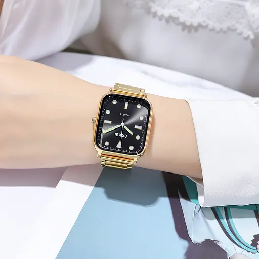 Наручний годинник чоловічий 1954GDBK-SP Gold-Black Sun Pattern Skmei acs0030470 - фото 3