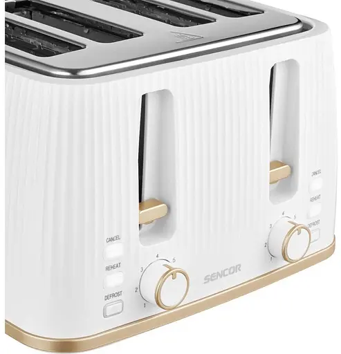 Тостер Sencor STS7540WH біло-золотий 1860 Вт - фото 3