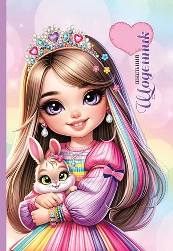 Щоденник, 55 г, 7БЦ, 165x240 мм, 40 аркушів, високий лак із перламутром, 24049