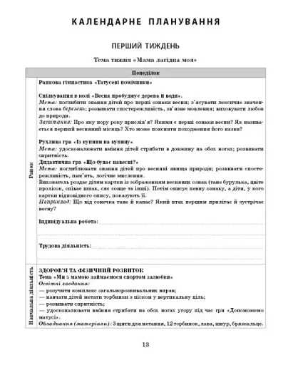 Розгорнутий календарний план. Середній вік. Березень. Сучасна дошкільна освіта - фото 7