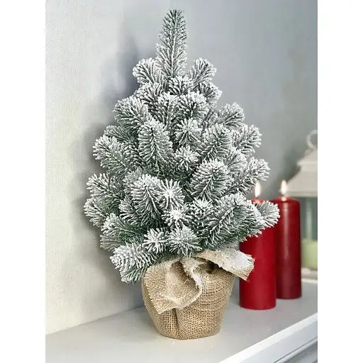 Ялинка Hvoya Premium лита в мішковині 50 см засніжена - фото 2