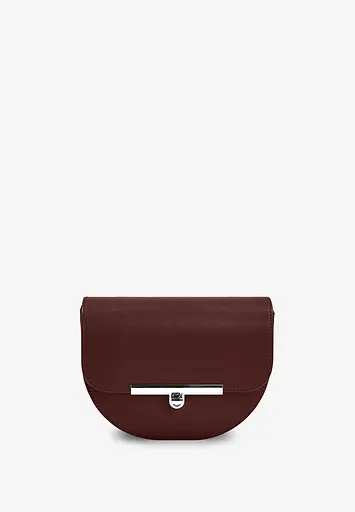 Жіноча шкіряна сумка поясна-кроссбоді Bridget бордова - фото 5