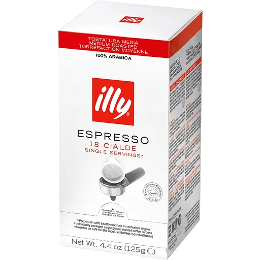 Кофе в монодозах, чалдах Illy Espresso картон Medium 18 шт - фото 1