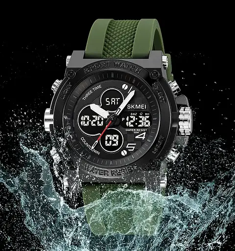 Годинник чоловічий наручний спортивний Skmei 2065 (Зелений) - фото 7