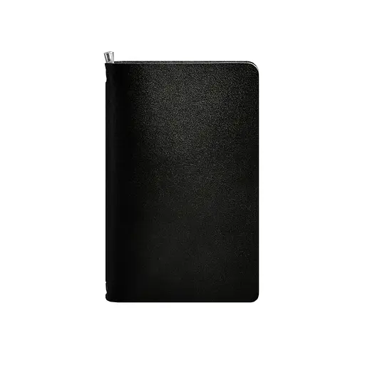 Вугільно-чорний шкіряний блокнот (софт-бук) 8.0 на гумці - фото 6