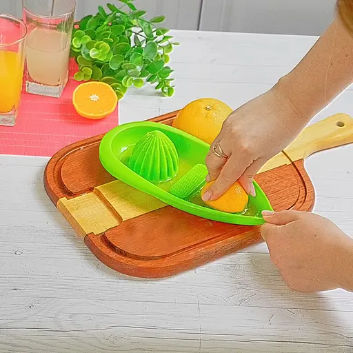 Соковыжималка ручная для цитрусовых и терка для овощей, Kitchette Зеленый 84956 - фото 5