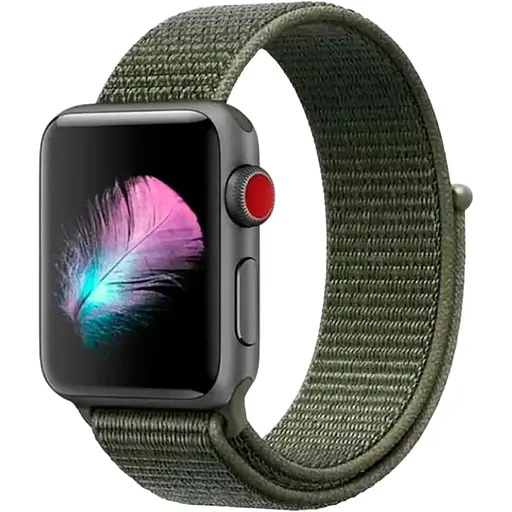 Ремінець DK CDK для Apple Watch 46mm (Series 10) Nylon Sport Loop (09038) (olive flak)