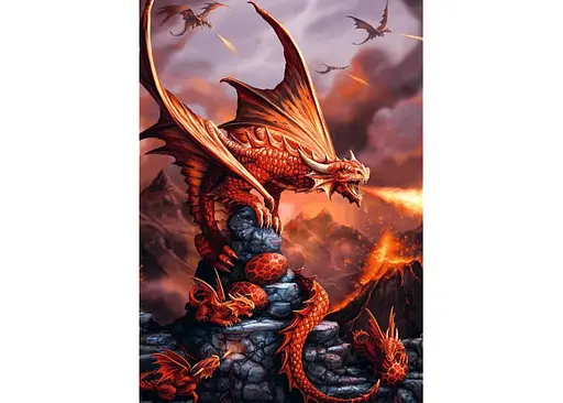 Пазл Trefl Коллекция фэнтези: Огненный дракон 1000 эл. (10900) - фото 2