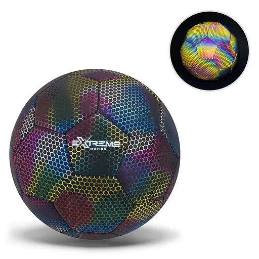 М’яч футбольний, FB25686, 380 г, матеріал PU, колір світловідбивний, розмір №5