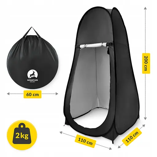 Намет туалет-душ, переодягальня Mountain Goat Pop-Up 200 x 110 x 110 см саморозкладний Black (P-5905973405195) - фото 11