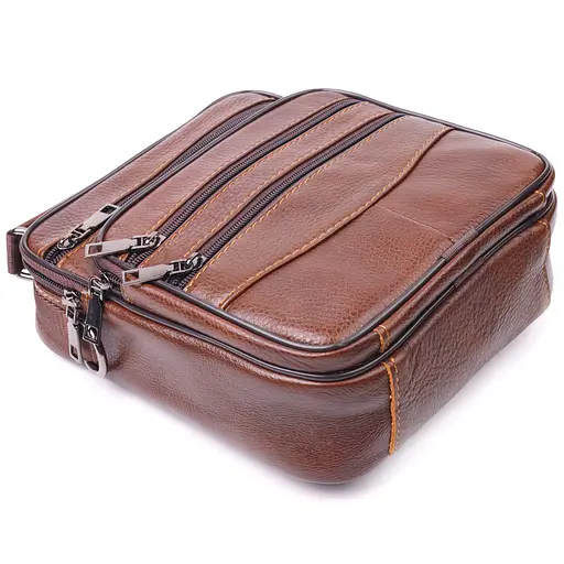 Кожаная сумка мужская Vintage 20х23х7 см sum0022396 - фото 3