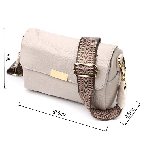 Женская кожаная сумка Vintage с оригинальным плечевым ремнем 20.5х13х9.5 см sum0029005 - фото 3