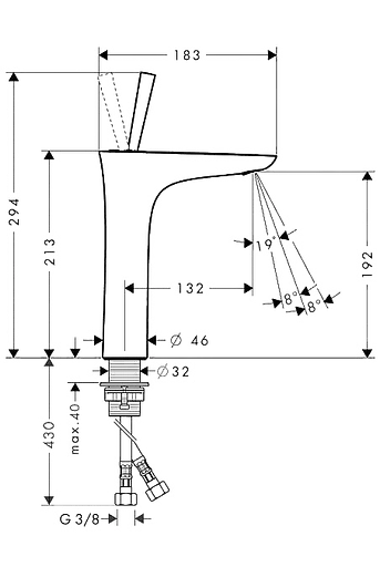 Змішувач для умивальника Hansgrohe PuraVida EcoSmart 15081400 Білий - фото 3