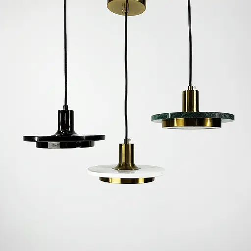 Підвіс Lumina із чорним мармуровим плафоном LED в стилі Ар-деко Line.F SC 2/1 BK - фото 7