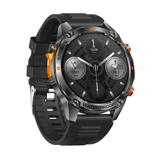 Тактичний спортивний смарт-годинник Smart Watch G100 для військових з GPS-компасом і можливістю здійснювати дзвінки Чорний - фото 2