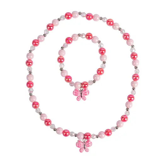 Набор украшений Жемчужины и бабочка (ожерелье, браслет) 2шт