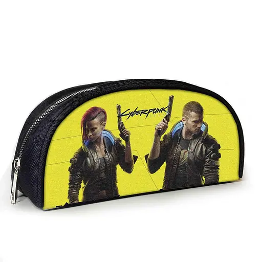 Пенал шкільний з принтом Cyberpunk 2077, 23х10х8 см з принтом для хлопчика (3844)