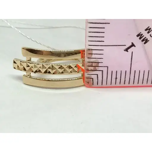 Золоті сережки Імперія золота з алмазною гранню. СБ665(а)и - фото 5