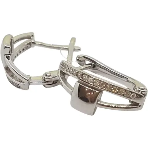 Серебряные серьги Qvaliz с фианитами. 902-01077