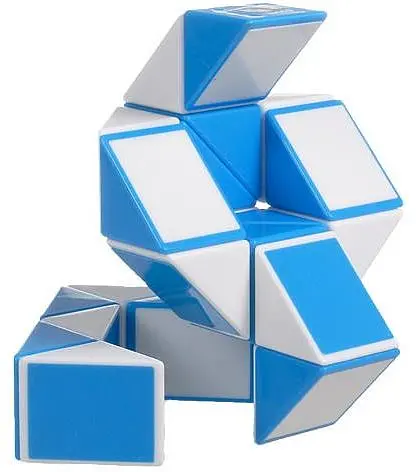 Змійка Рубіка біло-блакитна в коробці (Smart Cube Snake Blue) (SCT401) - фото 4