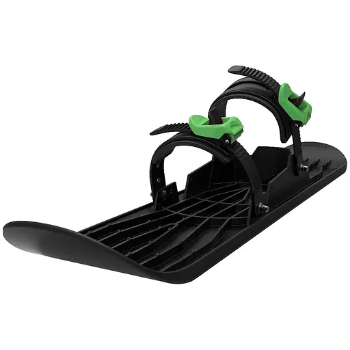 Санки-лыжа Plastkon OneFoot Miniski черная с зеленой (4110416104)