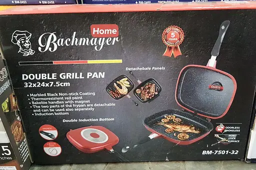 Сковорода гриль для стейков Bachmayer BM-7501-32 с гранитным покрытием. - фото 4
