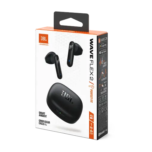 Наушники беспроводные JBL Wave FLEX 2 стерео в кейсе черные (JBLWFLEX2BLK) - фото 9